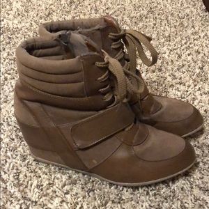 Brown Sneaker Wedges
